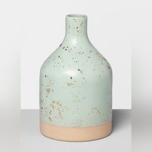 Hearth and Hand Magnolia  Vase   Speckled  Green Gold  Decorative Oll Collection